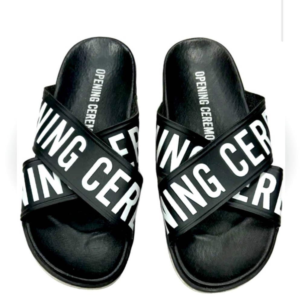 Opening ceremony cross slides sandals logo designer spring contemporary luxury